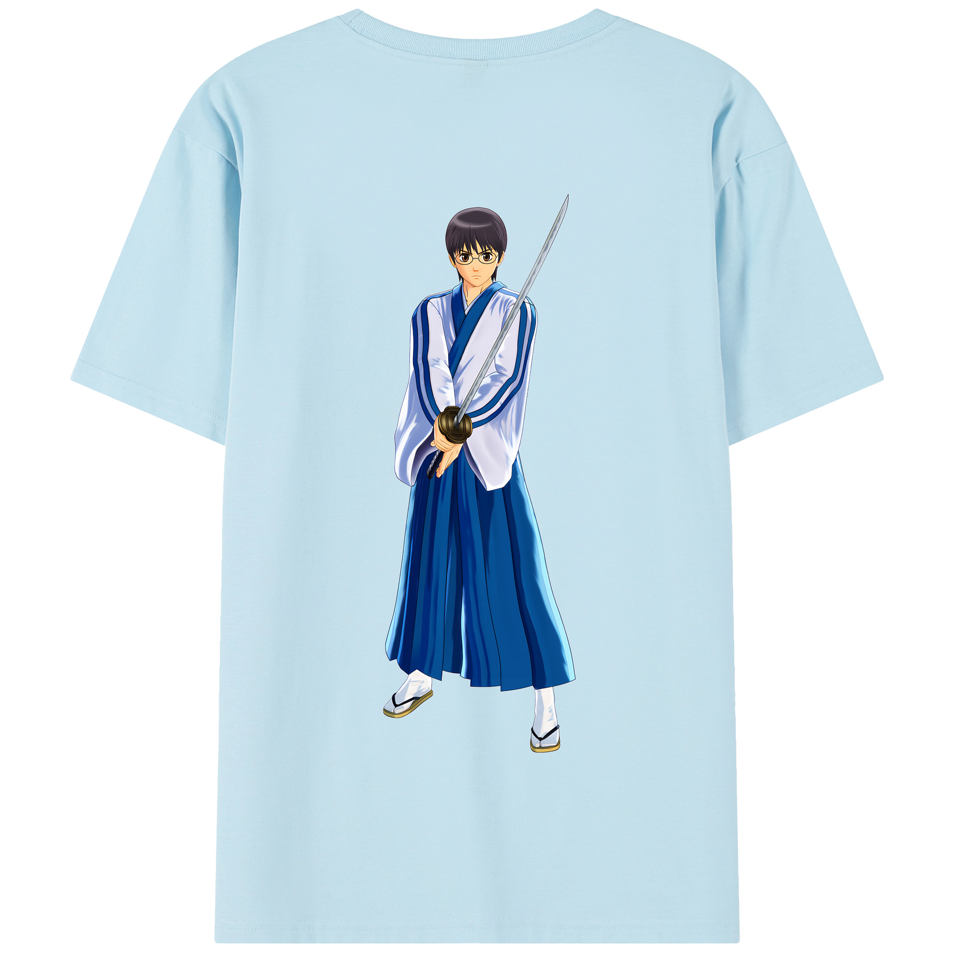 （画像用） ぎんたま 坂田銀時（さかたぎんとき） 神楽 志村新八（しむら しんぱち） GINTAMA Sakata Gintoki Kagura Shimura Shinpachi 綿100％半袖Tシャツ（背面プリント）